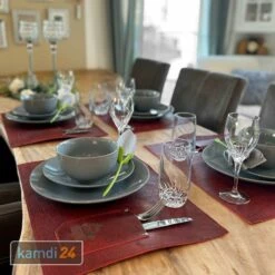 Rock'n'Rubs Tisch-Set Aus Leder Rot 7 Rock'n'Rubs Tisch-Set Aus Leder Rot -WEBER Verkäufe rocknrubs tisch set aus leder rot 23968 m 2