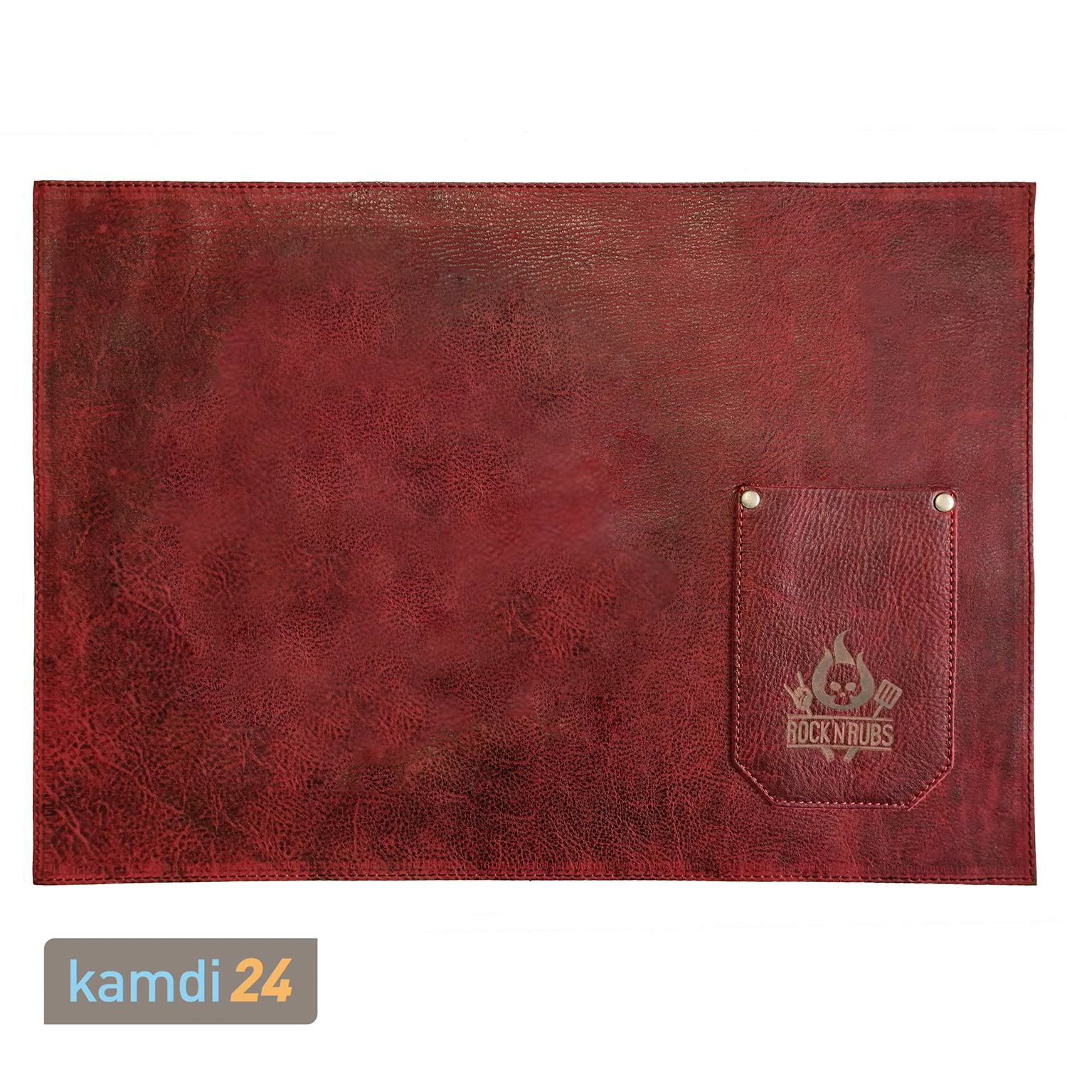 Rock'n'Rubs Tisch-Set Aus Leder Rot 1 Rock'n'Rubs Tisch-Set Aus Leder Rot