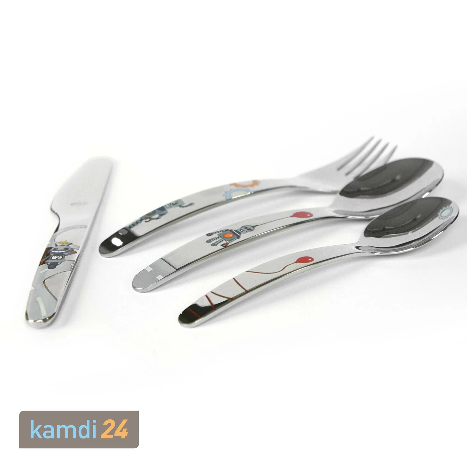 Rösle RÖSLE Kinderbesteck Kleiner Roboter Set 4-tlg. 2 Rösle RÖSLE Kinderbesteck Kleiner Roboter Set 4-tlg. – Bild 2