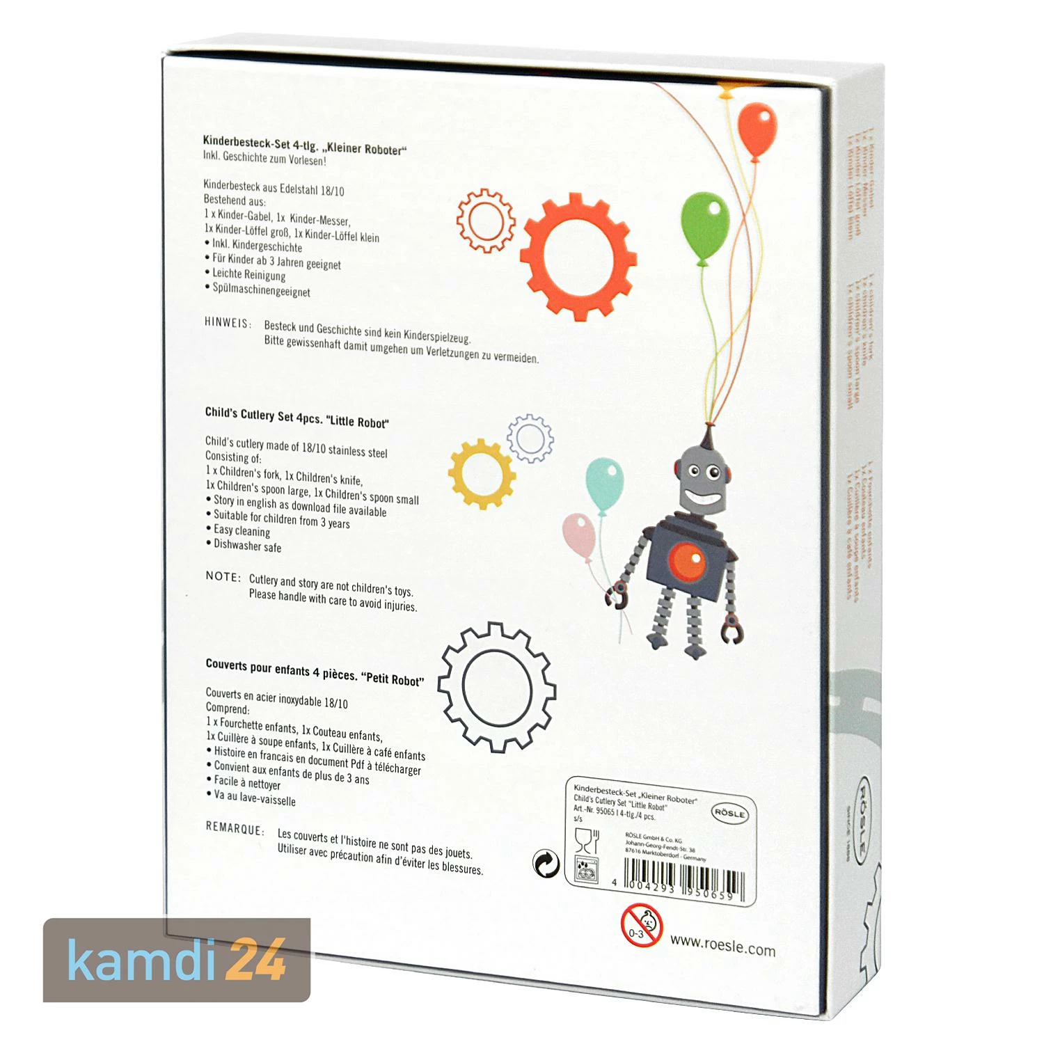 Rösle RÖSLE Kinderbesteck Kleiner Roboter Set 4-tlg. 12 Rösle RÖSLE Kinderbesteck Kleiner Roboter Set 4-tlg. – Bild 12