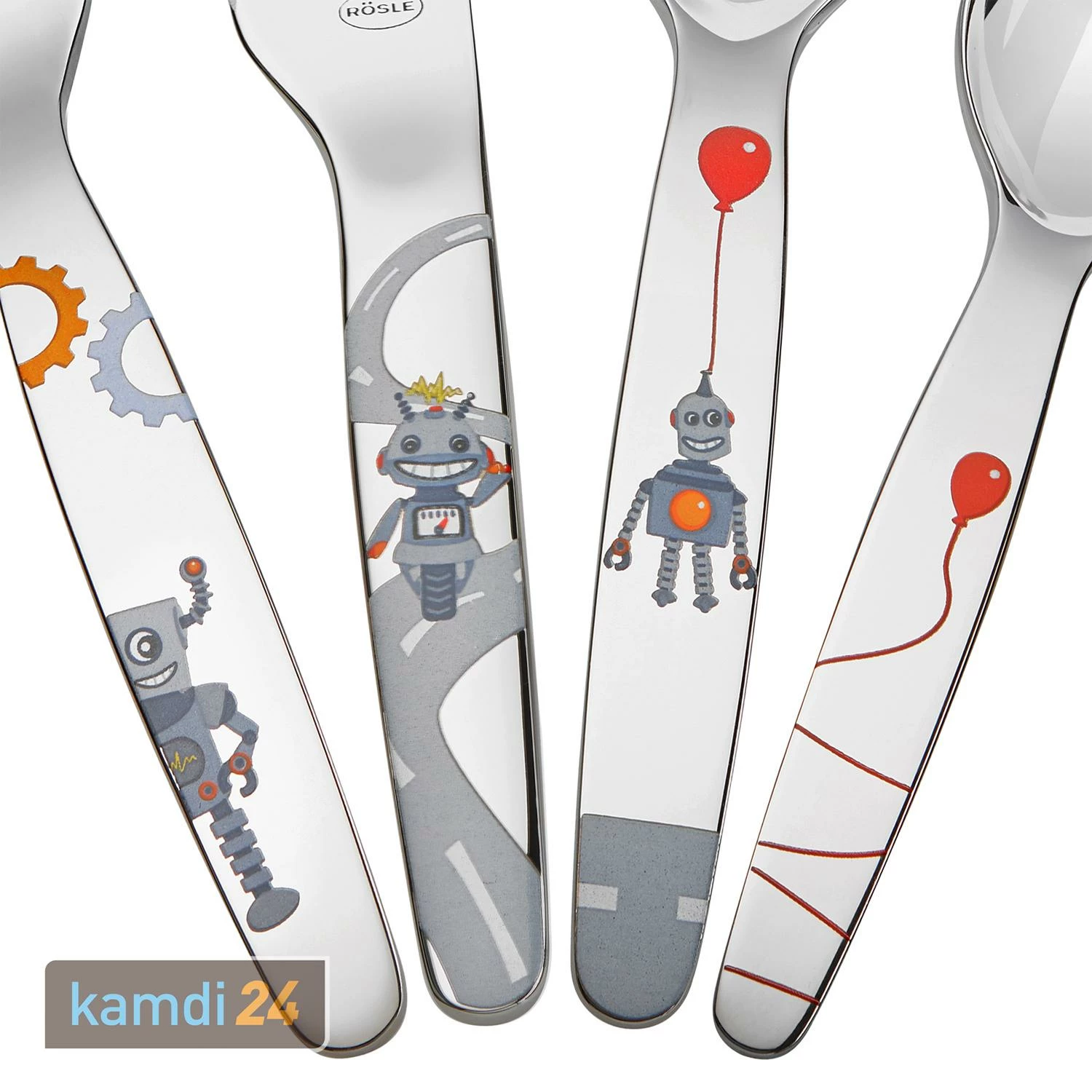 Rösle RÖSLE Kinderbesteck Kleiner Roboter Set 4-tlg. 3 Rösle RÖSLE Kinderbesteck Kleiner Roboter Set 4-tlg. – Bild 3