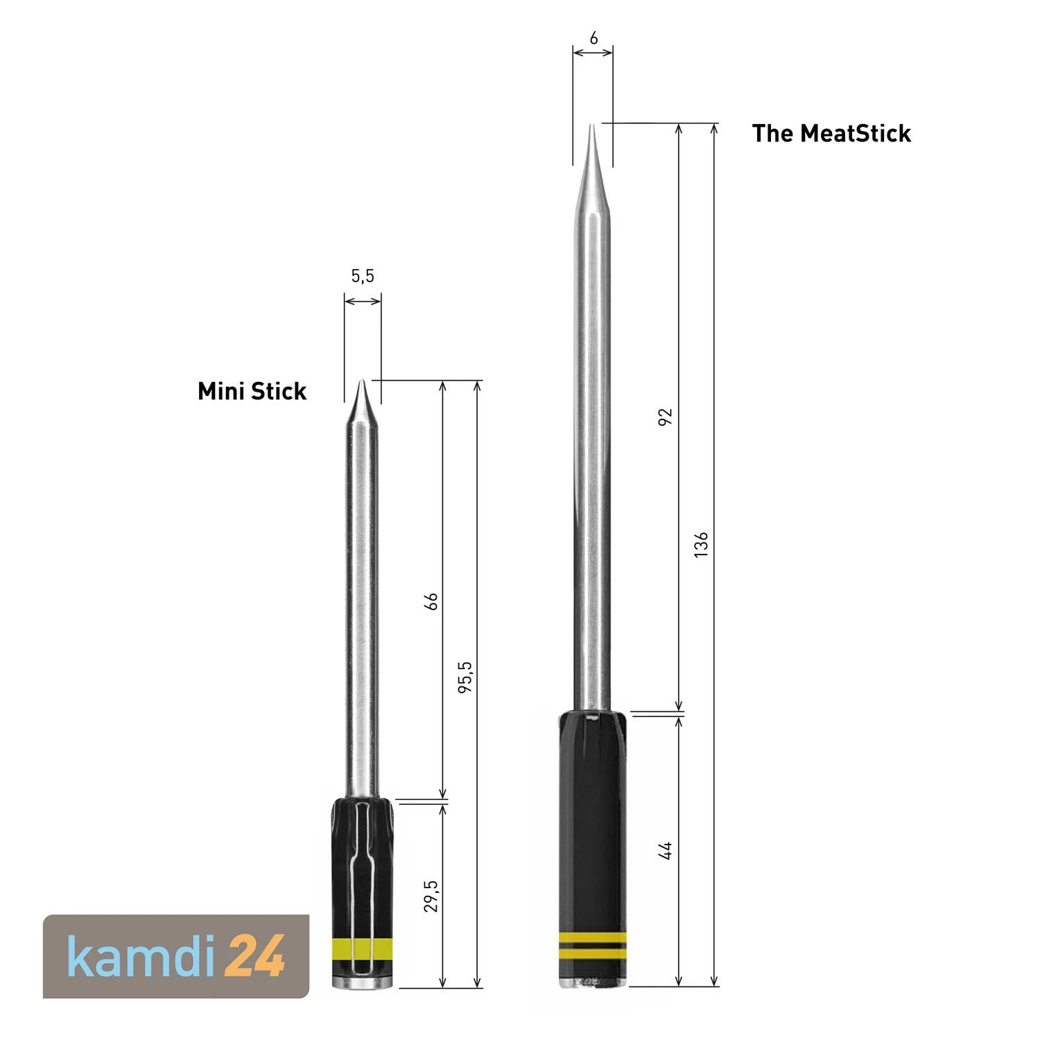 The MeatStick Mini Einzelstick Temperaturfühler Gelb 6 The MeatStick Mini Einzelstick Temperaturfühler Gelb – Bild 6