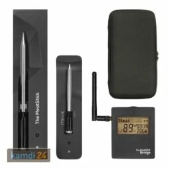 The MeatStick Set 8: The MeatStick Inkl. Ladegerät + The MeatStick Mini Inkl. Bluetooth Xtender Ladegerät Und WiFi Bridge + Transporttasche