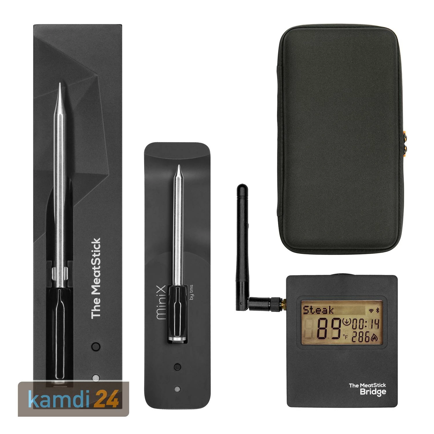 The MeatStick Set 8: The MeatStick Inkl. Ladegerät + The MeatStick Mini Inkl. Bluetooth Xtender Ladegerät Und WiFi Bridge + Transporttasche 1 The MeatStick Set 8: The MeatStick Inkl. Ladegerät + The MeatStick Mini Inkl. Bluetooth Xtender Ladegerät Und WiFi Bridge + Transporttasche