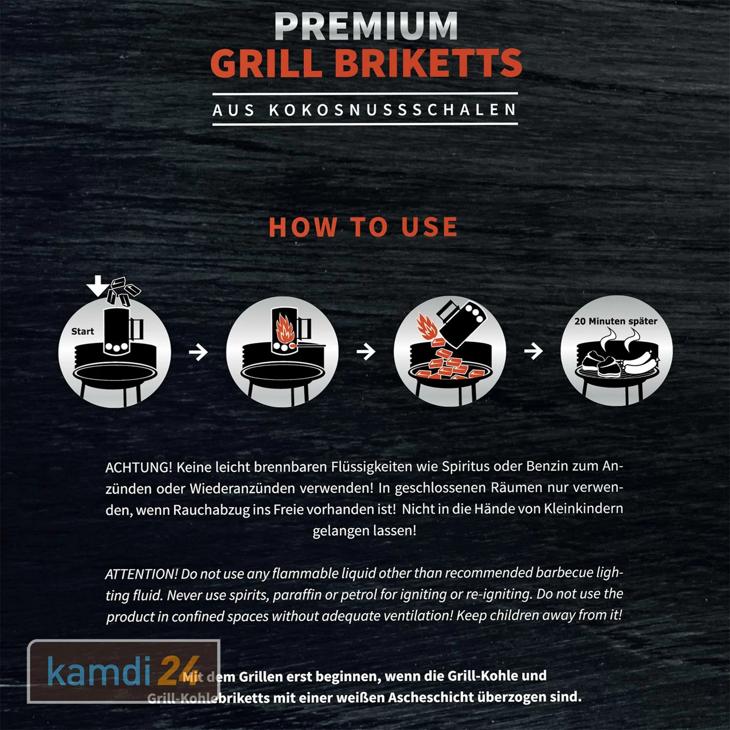 TOM COCO Grill-Kokoskohle Briketts, Quader, 2 X 10 Kg (20 Kg) 4 TOM COCO Grill-Kokoskohle Briketts, Quader, 2 X 10 Kg (20 Kg) – Bild 4