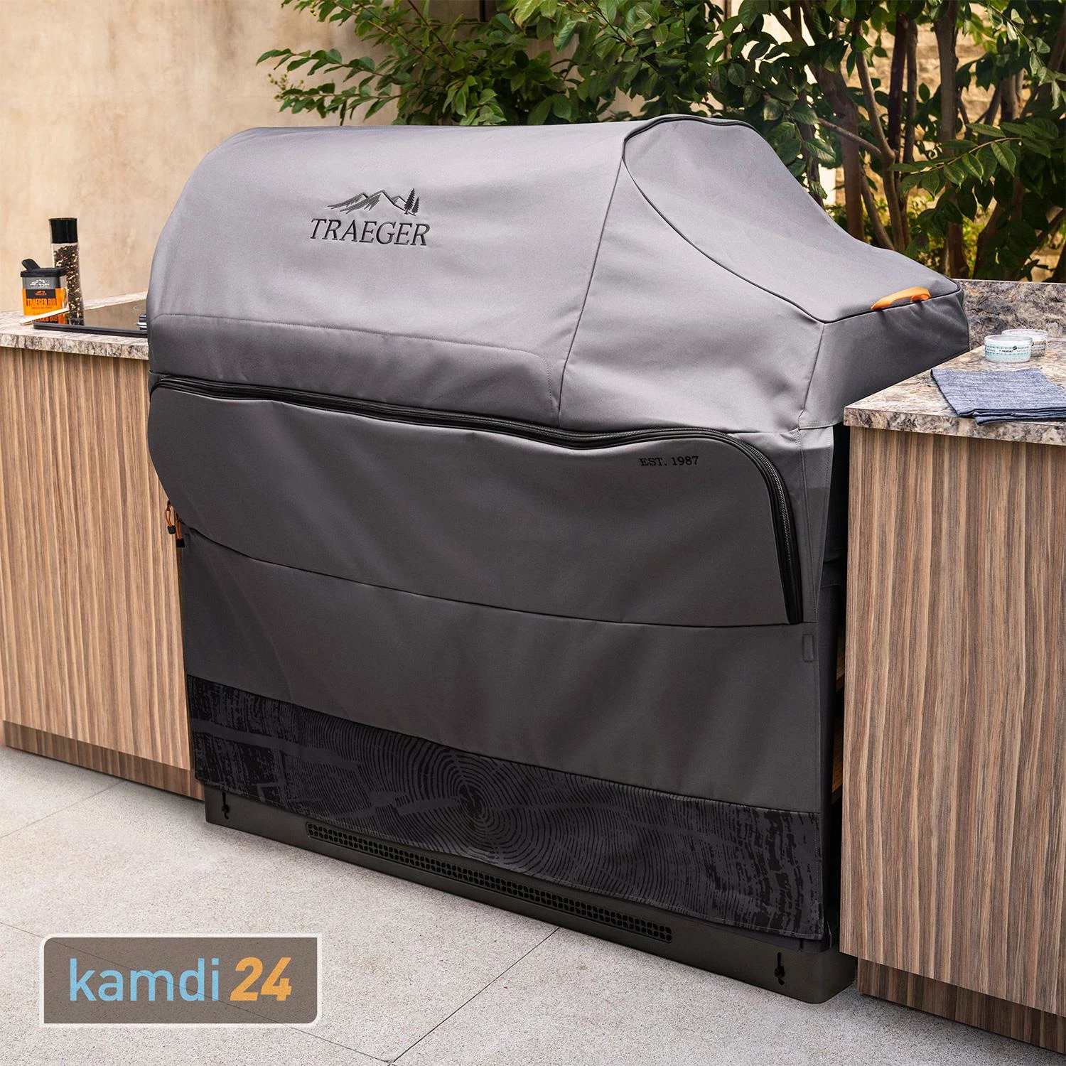 Traeger Abdeckhaube Für Timberline XL Eingebaut 3 Traeger Abdeckhaube Für Timberline XL Eingebaut – Bild 3