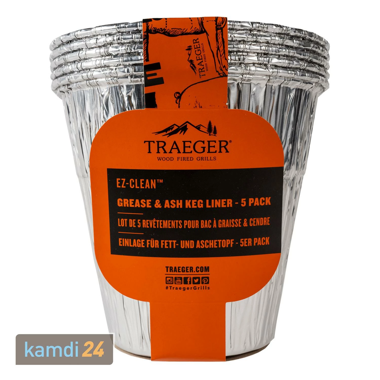 Traeger Aluminium-Einsatz Für EZ-Clean Fett- Und Aschebehälter (5er-Set) 1 Traeger Aluminium-Einsatz Für EZ-Clean Fett- Und Aschebehälter (5er-Set)