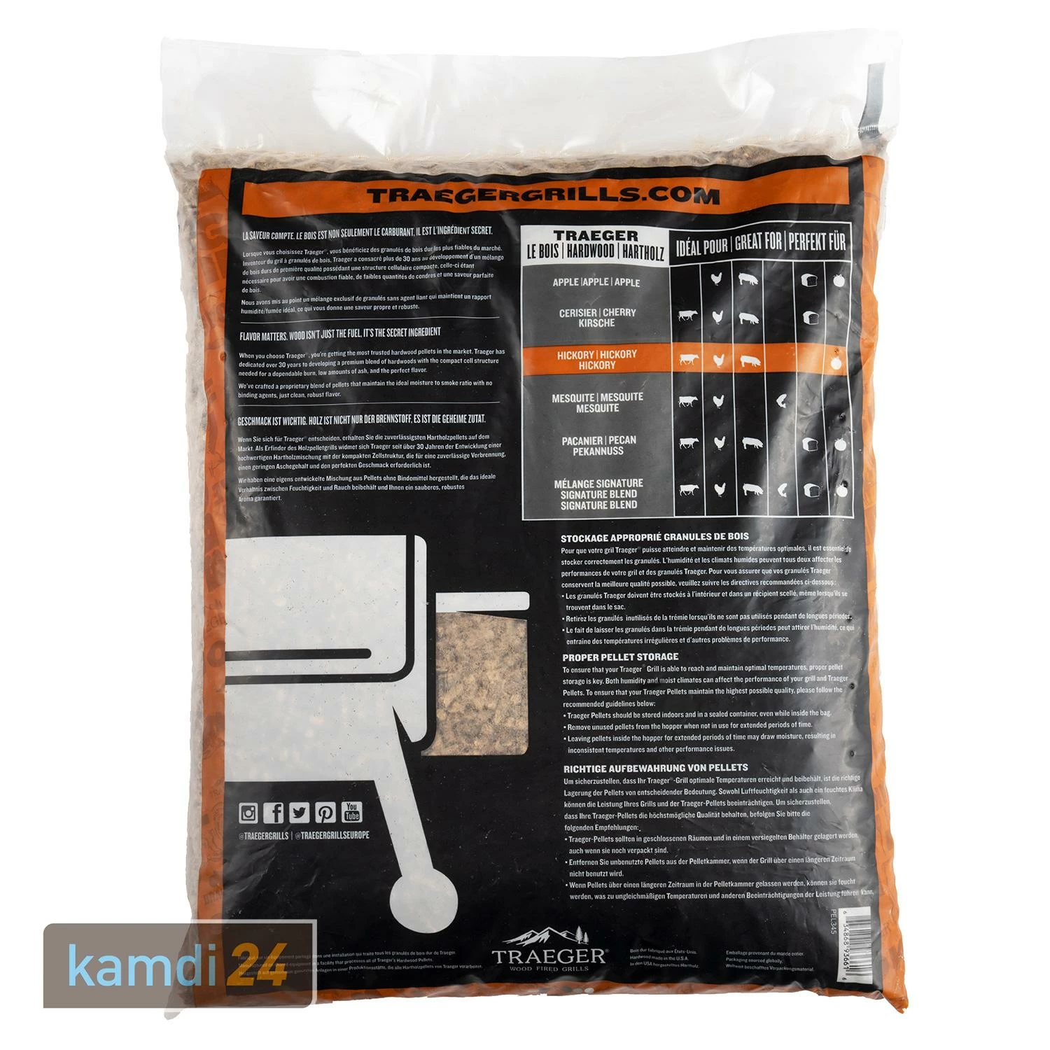 Traeger Hartholzpellets Hickory 9 Kg 2 Traeger Hartholzpellets Hickory 9 Kg – Bild 2