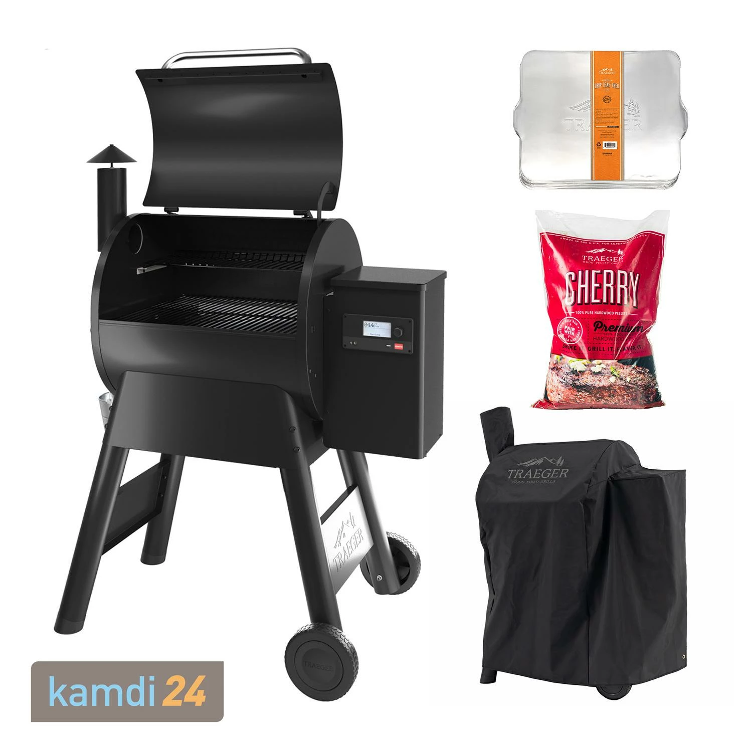 Traeger PRO D2 575 Pellet Grill Schwarz Inkl. Abdeckhaube, Ablaufblech-Schutzfolie + Hartholz Pellets Cherry 9 Kg 1 Traeger PRO D2 575 Pellet Grill Schwarz Inkl. Abdeckhaube, Ablaufblech-Schutzfolie + Hartholz Pellets Cherry 9 Kg