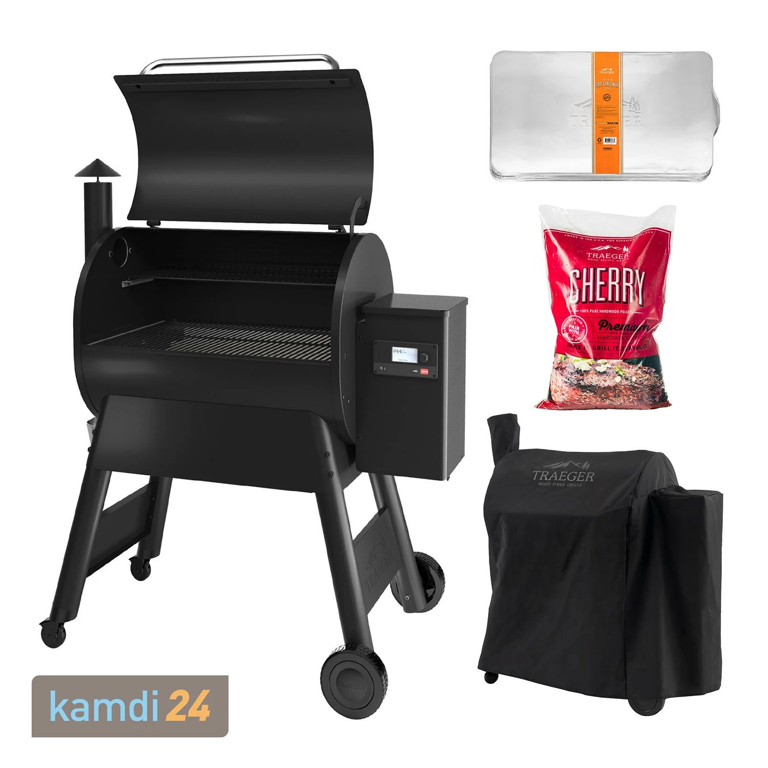 Traeger PRO D2 780 Pellet Grill Schwarz Inkl. Abdeckhaube, Ablaufblech-Schutzfolie + Hartholz Pellets Cherry 9 Kg 1 Traeger PRO D2 780 Pellet Grill Schwarz Inkl. Abdeckhaube, Ablaufblech-Schutzfolie + Hartholz Pellets Cherry 9 Kg