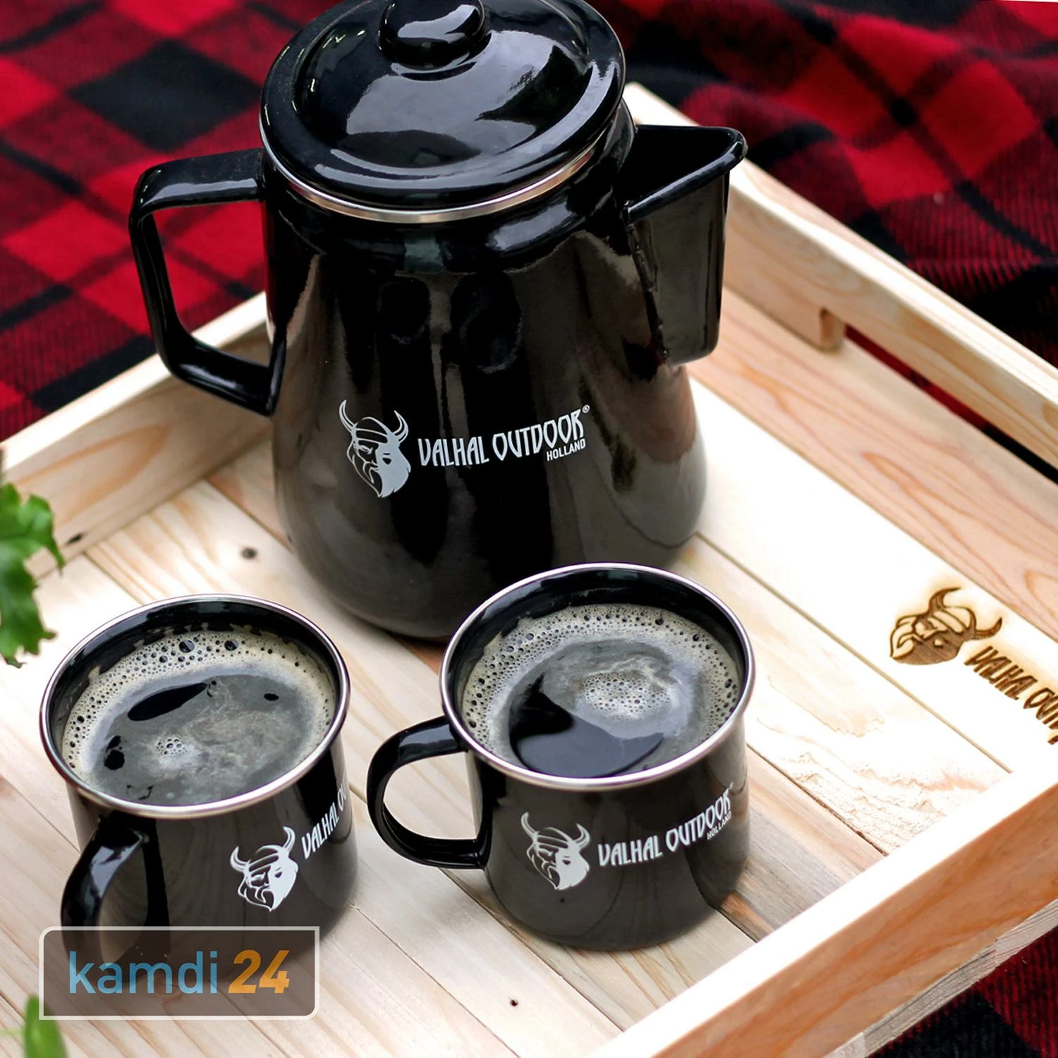 Valhal Outdoor Emaille-Becher Schwarz 5 Valhal Outdoor Emaille-Becher Schwarz – Bild 5