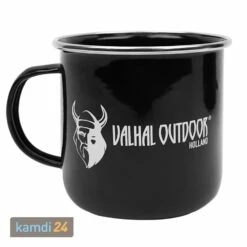 Valhal Outdoor Emaille-Becher Schwarz