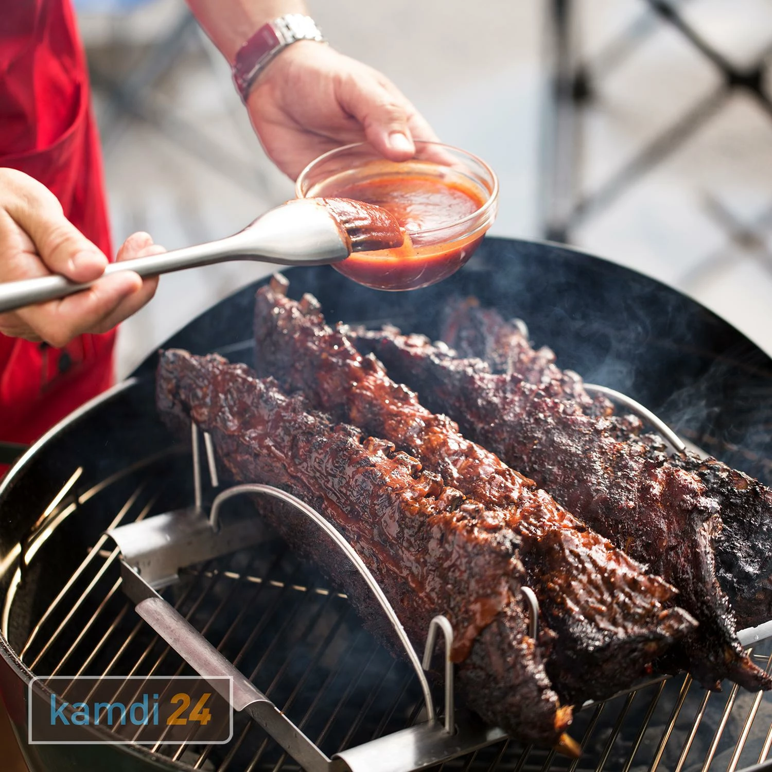 Weber Deluxe-Spare-Rib-Halter + Bratenkorb Edelstahl 2 Weber Deluxe-Spare-Rib-Halter + Bratenkorb Edelstahl – Bild 2