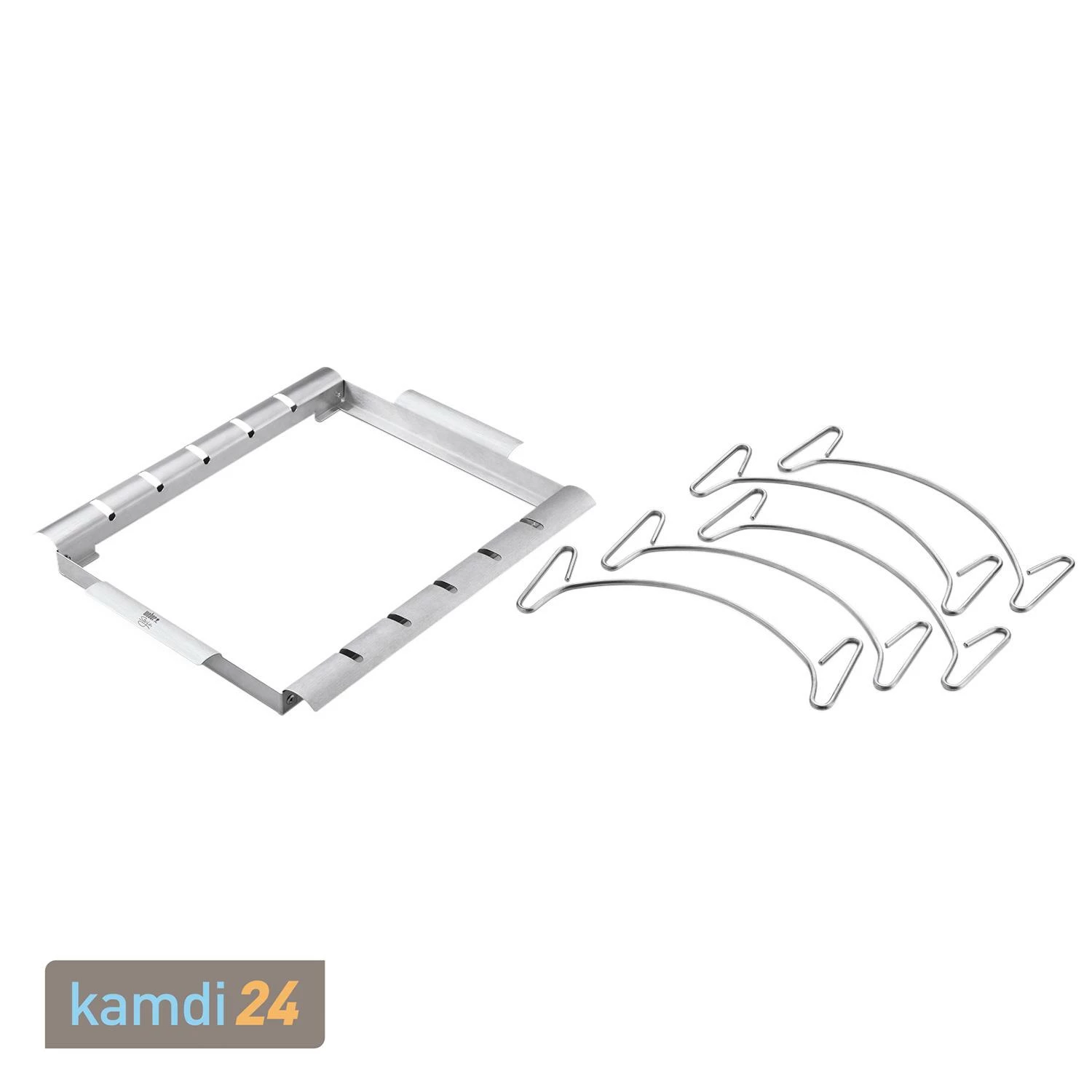 Weber Deluxe-Spare-Rib-Halter + Bratenkorb Edelstahl 1 Weber Deluxe-Spare-Rib-Halter + Bratenkorb Edelstahl