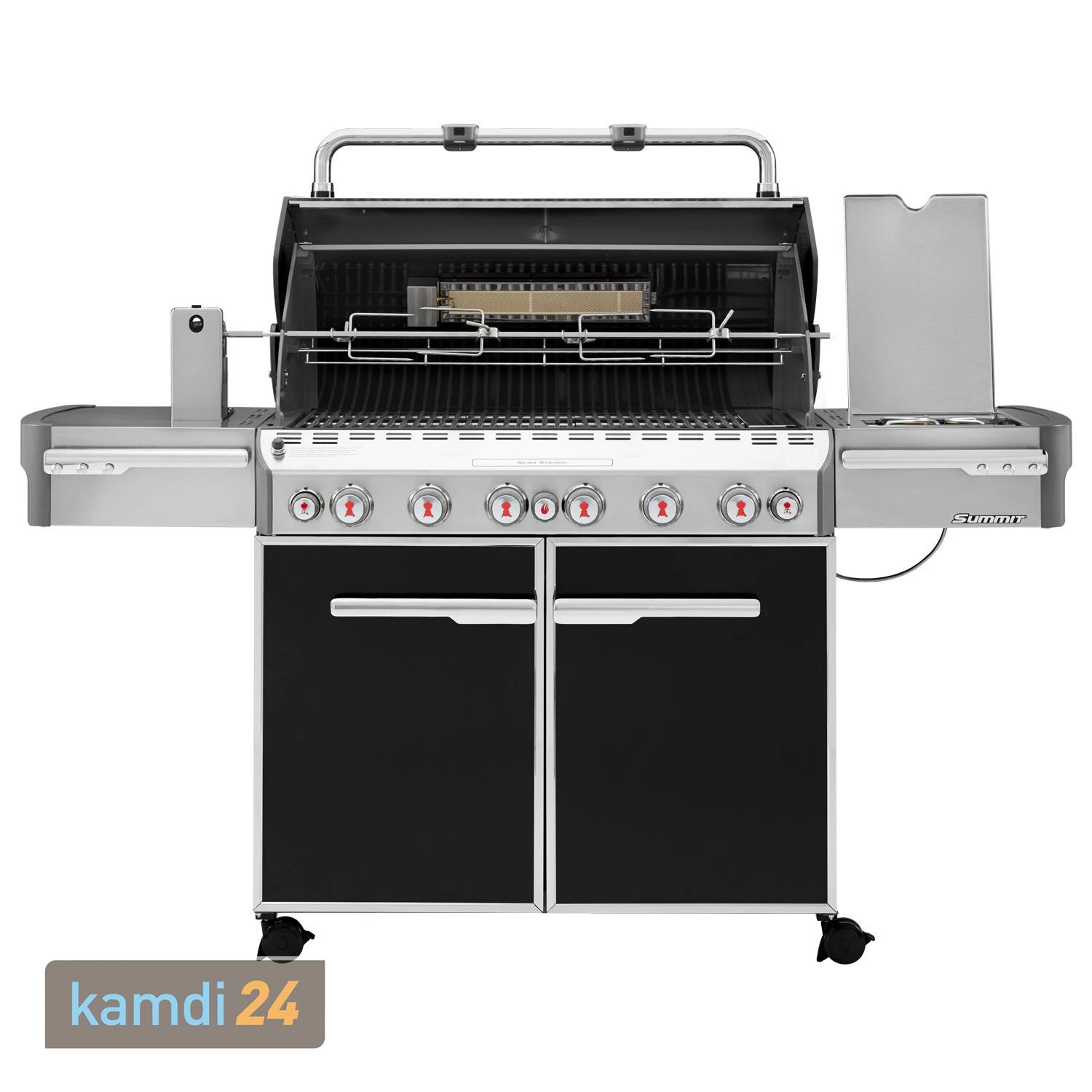 Weber Summit E-670 GBS Gas-Grillstation Schwarz 2 Weber Summit E-670 GBS Gas-Grillstation Schwarz – Bild 2