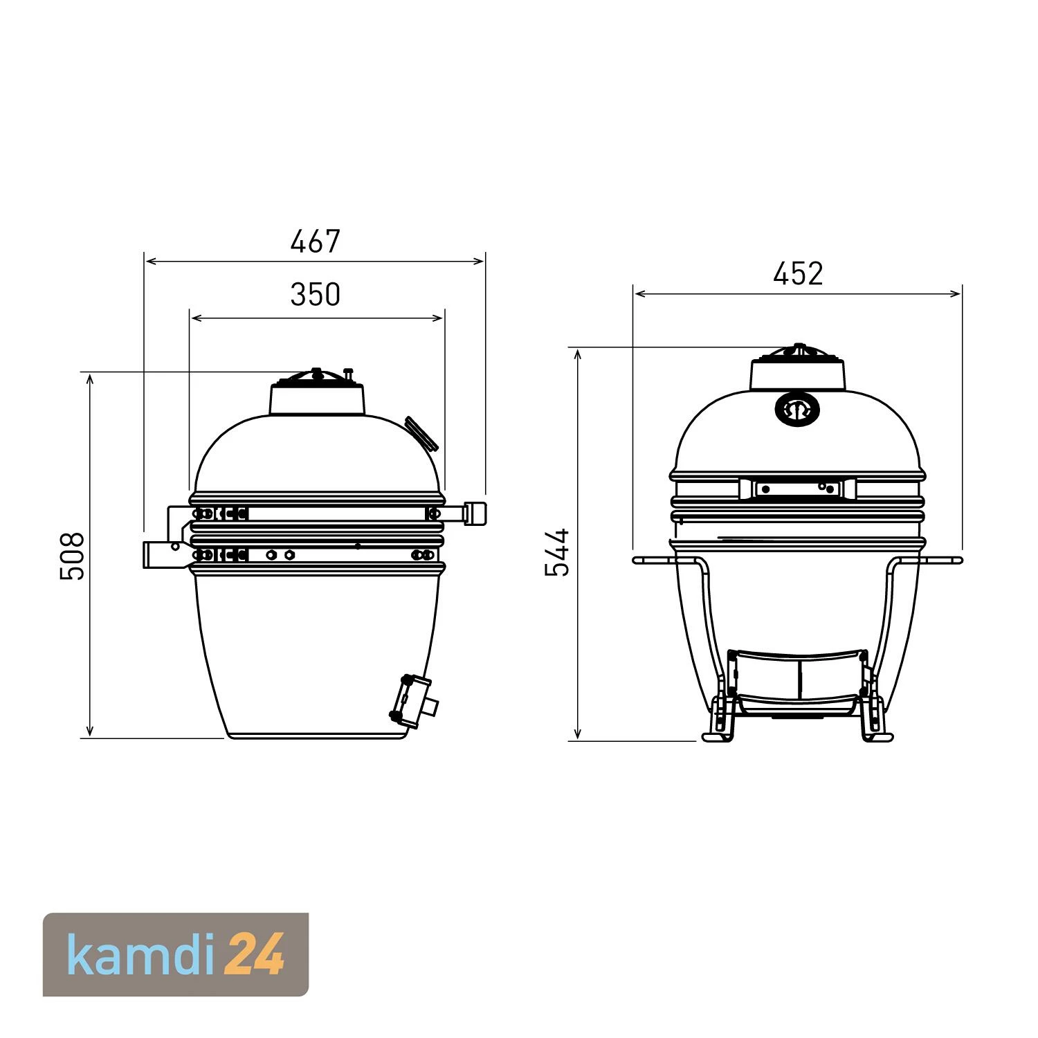 Yakiniku Keramik Grill Kamado Mini 11" Inkl. Tragegestell 8 Yakiniku Keramik Grill Kamado Mini 11" Inkl. Tragegestell – Bild 8
